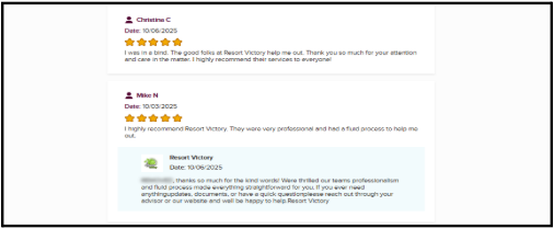 Better Business Bureau Reviews About Resort Victory