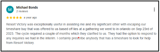 Google Reviews About Resort Victory